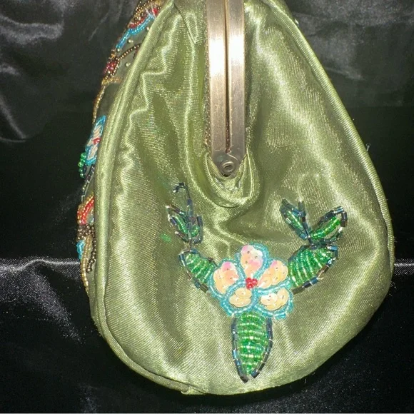 Monsoon Accessorize Clutch Bag Pink Butterfly Butterflies Embroidery 13 x 7 - Picture 6 of 13